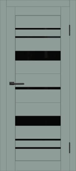 Межкомнатная дверь с экошпоном ДП DIM I-16 Gloomy sky Matt Lacobel Black