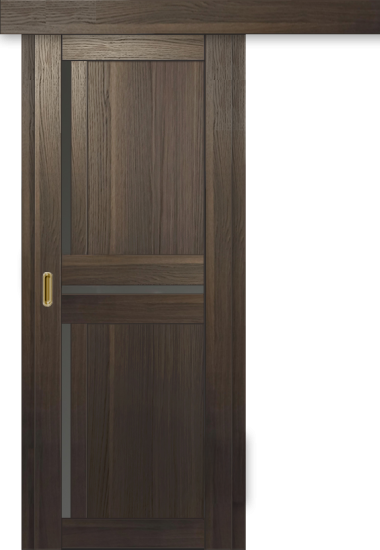 Межкомнатная дверь-купе ДП DIM I-5.1к Choco Wood / Сатинато Графит