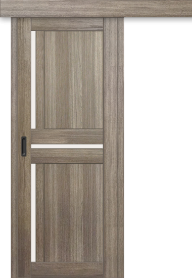 Межкомнатная дверь-купе ДП DIM I-5.1к Taupe Wood / Сатинато Белый