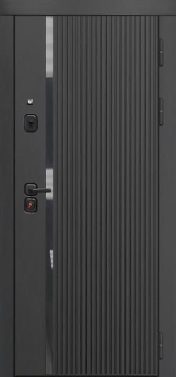 Входная дверь OIKO ACOUSTIC Art Black/Reflex Софт белый