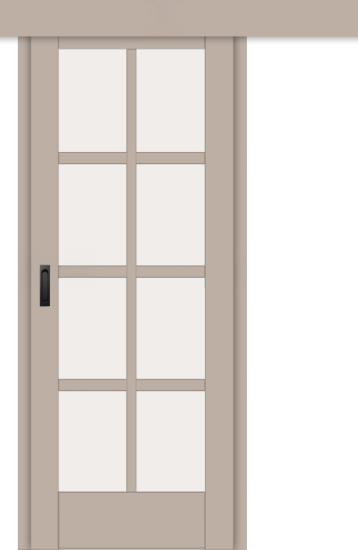 Межкомнатная дверь-купе ДП DIM I-14к Dune Matt Сатинато Белый