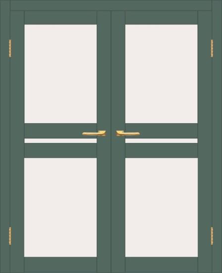 Двойная межкомнатная дверь с экошпоном ДП DIM I-7 Seagrass Matt Сатинато Белый