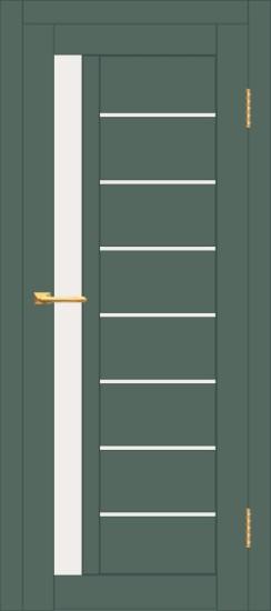 Межкомнатная дверь с экошпоном ДП DIM I-2 Seagrass Matt Сатинато Белый