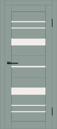 Межкомнатная дверь с экошпоном ДП DIM I-16 Gloomy sky Matt Сатинато Белый