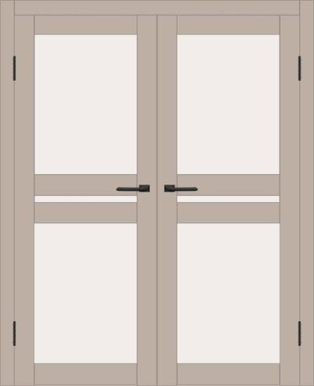 Двойная межкомнатная дверь с экошпоном ДП DIM I-7 Dune Matt Сатинато Белый