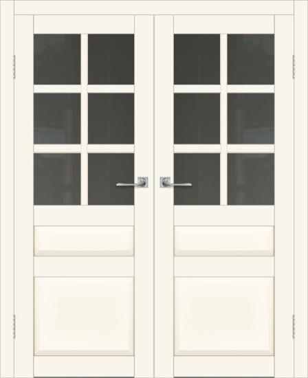 Двойная межкомнатная дверь с экошпоном ДП DIM I-12 Angel Matt Сатинато Графит