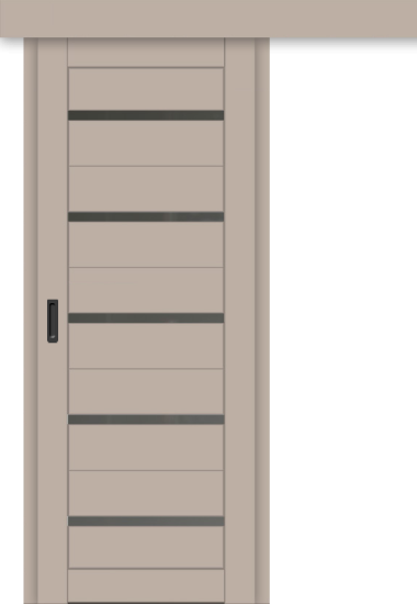 Межкомнатная дверь-купе ДП DIM I-1к Dune Matt / Сатинато Графит