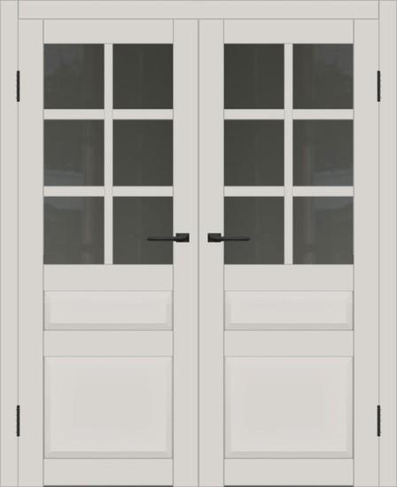 Двойная межкомнатная дверь с экошпоном ДП DIM I-12 Silk Matt Сатинато Графит