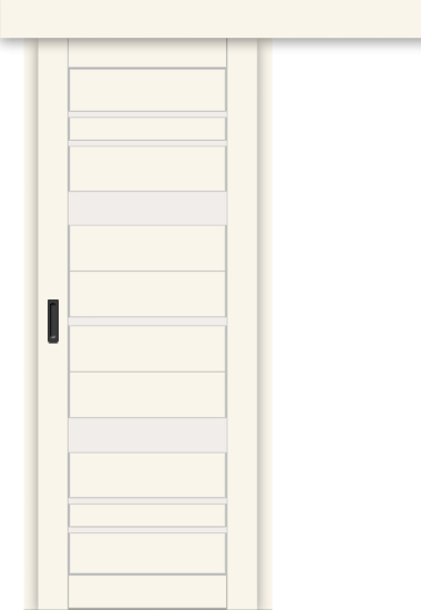 Межкомнатная дверь-купе ДП DIM I-16к Angel Matt / Сатинато Белый