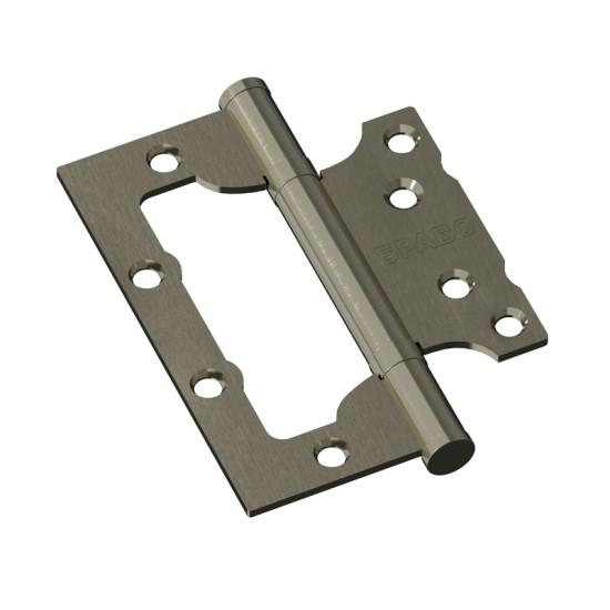 Петля без врезки стальная Bravo F-4-2BB 100*75*2,5 AB Бронза (универс.)