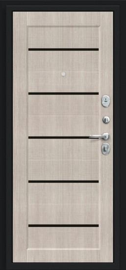 Металлическая дверь Борн Букле чёрное/Cappuccino Melinga