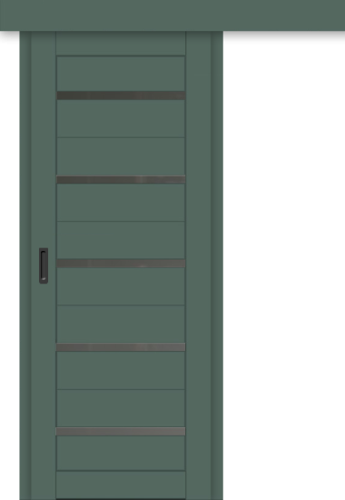 Межкомнатная дверь-купе ДП DIM I-1к Seagrass Matt / Сатинато Графит