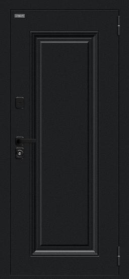 Металлическая дверь с терморазрывом Флэш МФ/SBlack Букле чёрное/White Silk