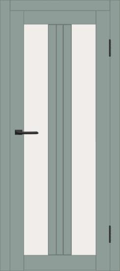 Межкомнатная дверь с экошпоном ДП DIM I-6 Gloomy sky Matt Сатинато Белый