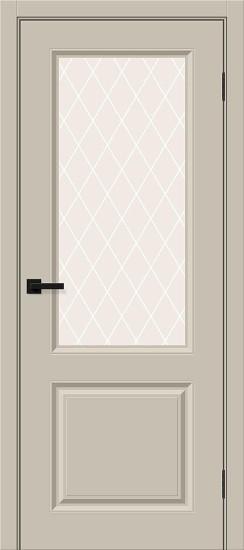 Межкомнатная дверь с ПВХ-пленкой Скинни-13 Cream Pro / White Crystal