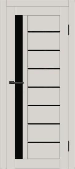 Межкомнатная дверь с экошпоном ДП DIM I-2 Silk Matt Lacobel Black