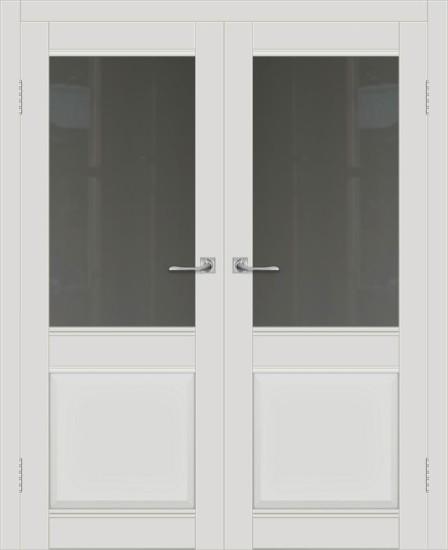 Двойная межкомнатная дверь с экошпоном ДП DIM I-11 Smoky Matt Сатинато Графит