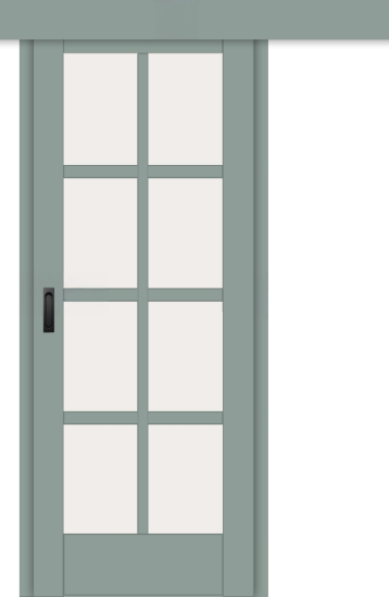 Межкомнатная дверь-купе ДП DIM I-14к Gloomy sky Matt Сатинато Белый