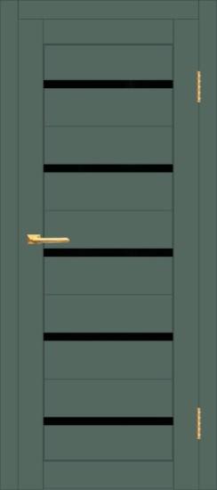 Межкомнатная дверь с экошпоном ДП DIM I-1 Seagrass Matt Lacobel Black