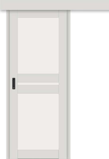 Межкомнатная дверь-купе ДП DIM I-7к Smoky Matt / Сатинато Белый