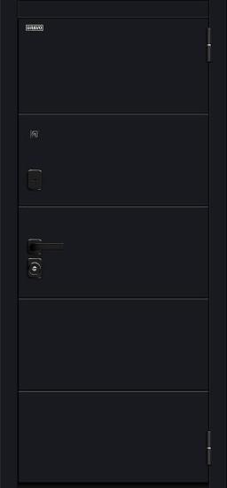 Металлическая дверь Флэт/SBlack Black Shell/White Silk