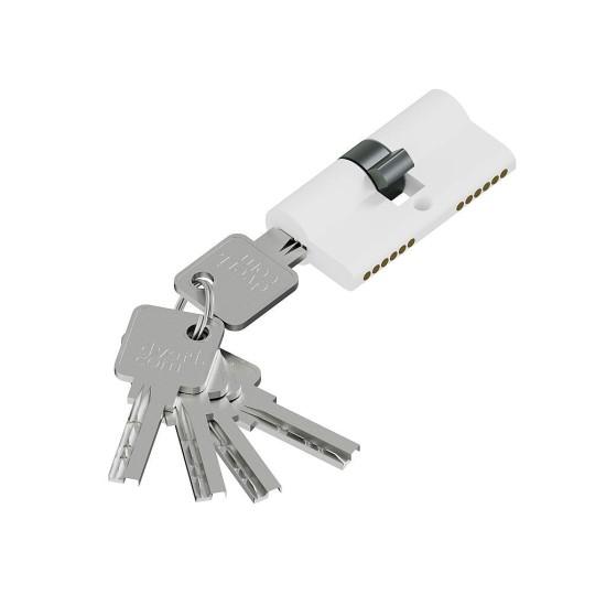 Цилиндр ключ/ключ KZZ-6.3S 56(28/28) SWhite (МатБелый)