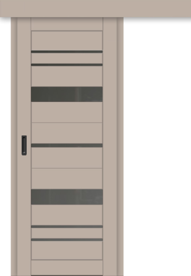 Межкомнатная дверь-купе ДП DIM I-16к Dune Matt / Сатинато Графит