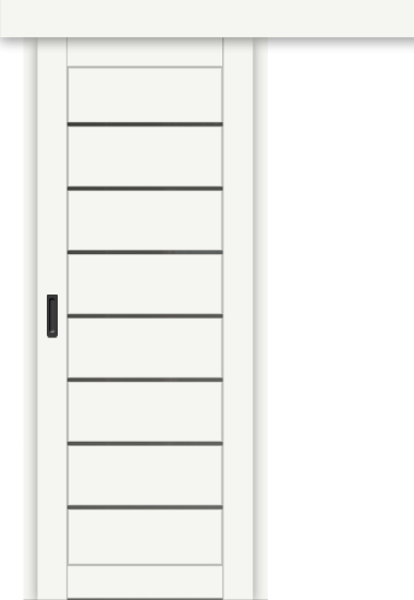 Межкомнатная дверь-купе ДП DIM I-3к Crystal Matt / Сатинато Графит