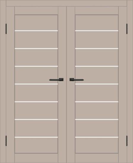 Двойная межкомнатная дверь с экошпоном ДП DIM I-3 Dune Matt Сатинато Белый