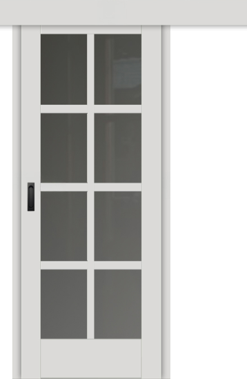 Межкомнатная дверь-купе ДП DIM I-14к Smoky Matt Сатинато Графит