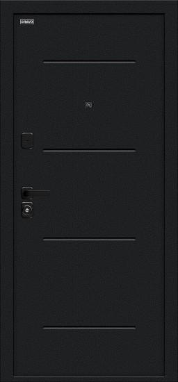 Металлическая дверь Граффити-1 Инсайд/SBlack Букле чёрное/Slate Art