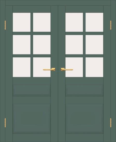 Двойная межкомнатная дверь с экошпоном ДП DIM I-12 Seagrass Matt Сатинато Белый