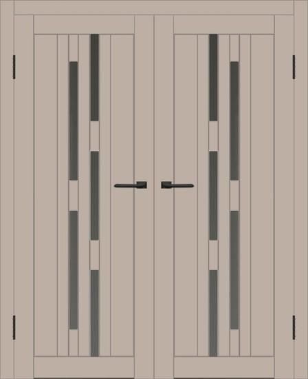 Двойная межкомнатная дверь с экошпоном ДП DIM I-4 Dune Matt Сатинато Графит