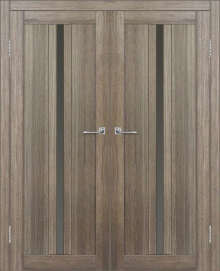 Двойная межкомнатная дверь с экошпоном ДП DIM I-9 Taupe Wood Сатинато Графит