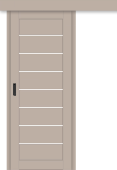 Межкомнатная дверь-купе ДП DIM I-3к Dune Matt / Сатинато Белый