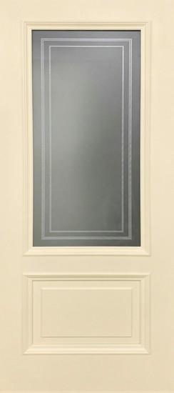 Межкомнатная дверь ДП DIM Enamel B-2.1 Слоновая Кость Фотопечать Белое