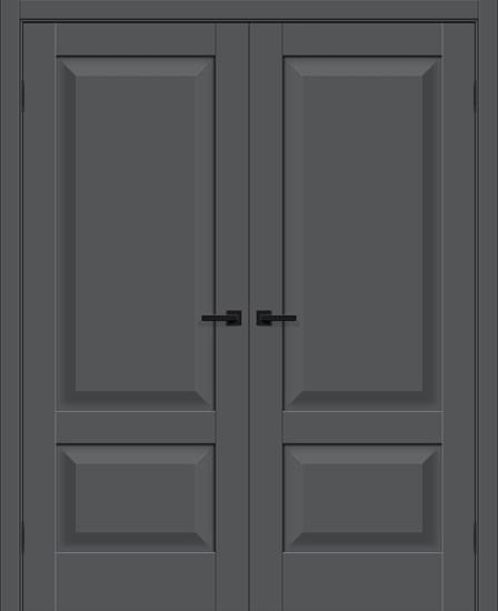 Двойная межкомнатная дверь ПЭТ Прима-22 Stormy Silk