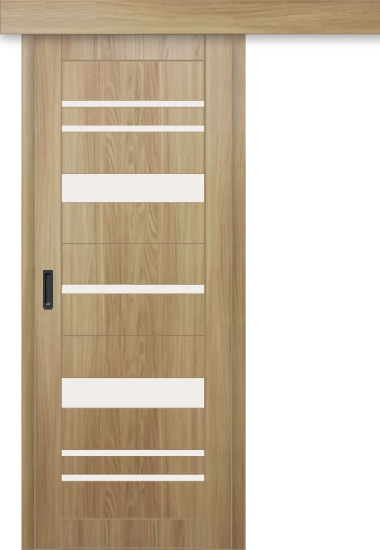 Межкомнатная дверь-купе ДП DIM I-16к Sandy Wood / Сатинато Белый