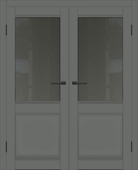 Двойная межкомнатная дверь с экошпоном ДП DIM I-11 Graphite Matt Сатинато Графит