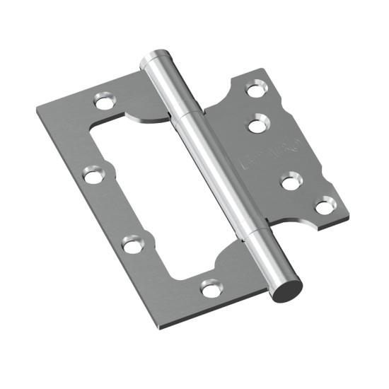 Петля без врезки стальная Bravo F-4-2BB 100*75*2,5 SC МатХром (универс.)