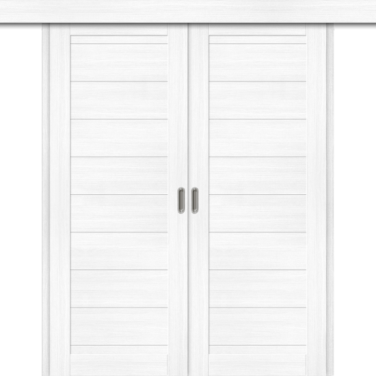 Межкомнатная двойная дверь-купе Браво-21 Snow Melinga