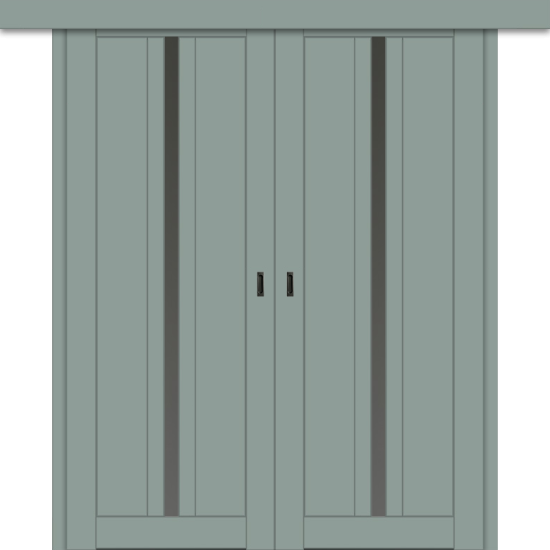 Межкомнатная двойная дверь-купе ДП DIM I-9дк. Gloomy sky Matt / Сатинато Графит