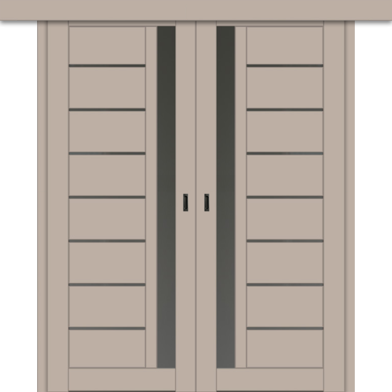 Межкомнатная двойная дверь-купе ДП DIM I-2дк. Dune Matt / Сатинато Графит
