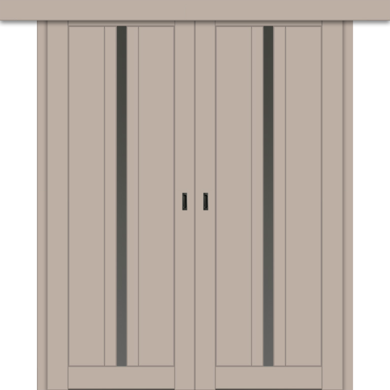 Межкомнатная двойная дверь-купе ДП DIM I-9дк. Dune Matt / Сатинато Графит