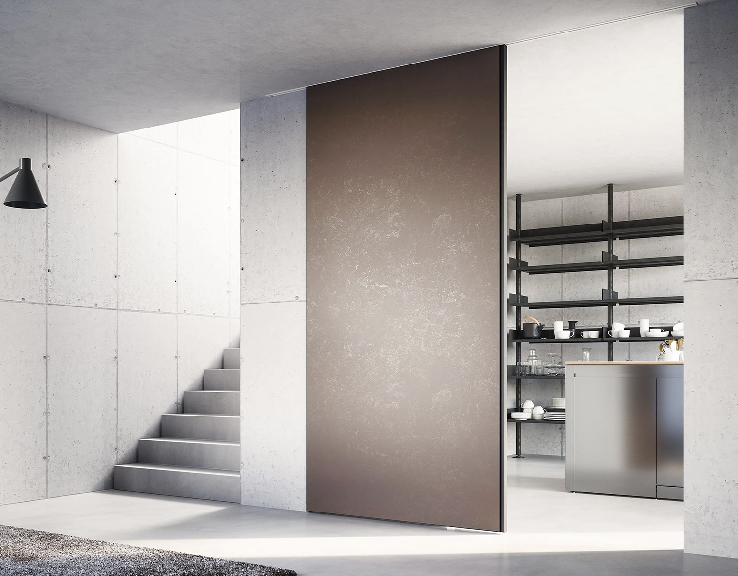 Раздвижные двери в интерьере лофт Раздвижные двери в интерьере лофт