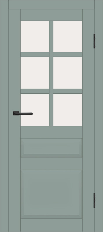 Межкомнатная дверь с экошпоном ДП DIM I-12 Gloomy sky Matt Сатинато Белый