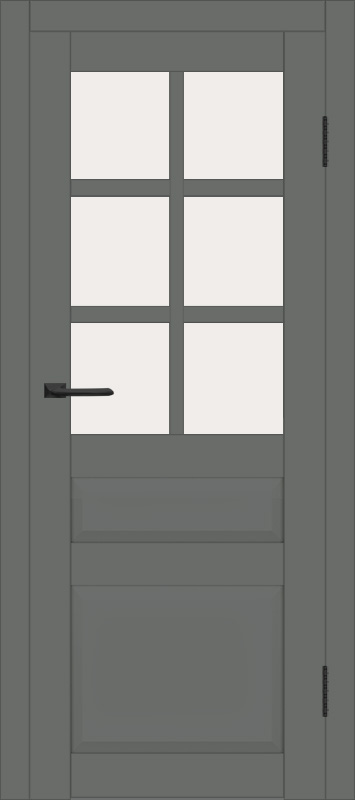 Межкомнатная дверь с экошпоном ДП DIM I-12 Graphite Matt Сатинато Белый