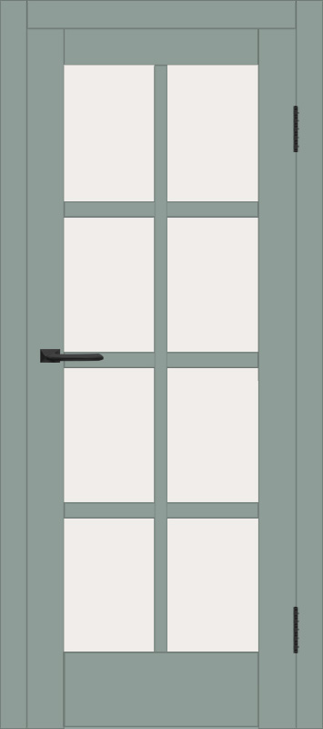 Межкомнатная дверь с экошпоном ДП DIM I-14 Gloomy sky Matt Сатинато Белый