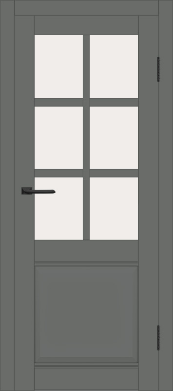 Межкомнатная дверь с экошпоном ДП DIM I-15 Graphite Matt Сатинато Белый