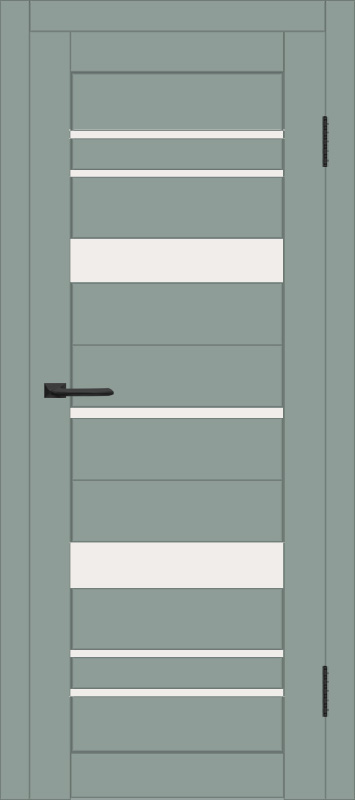Межкомнатная дверь с экошпоном ДП DIM I-16 Gloomy sky Matt Сатинато Белый